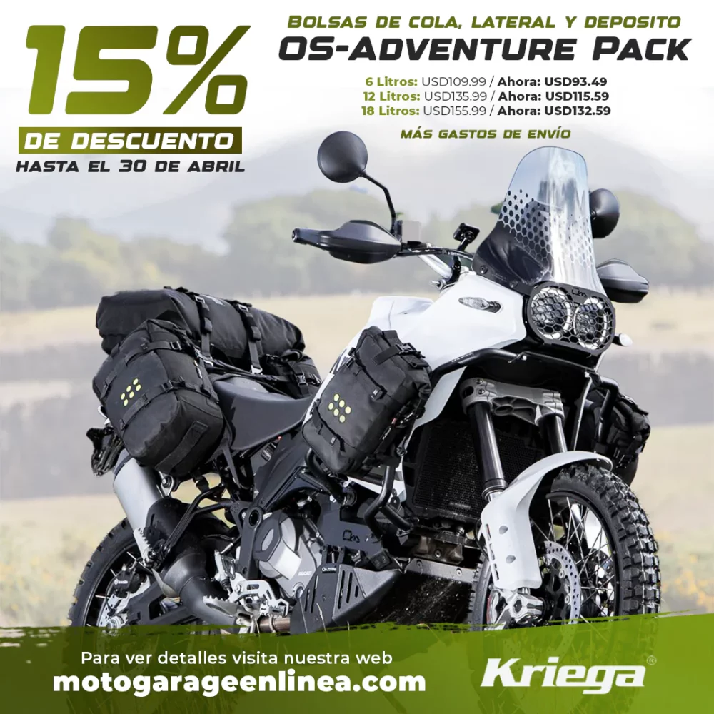 kriega os-adventure 15% off cupon discount moto garage home page