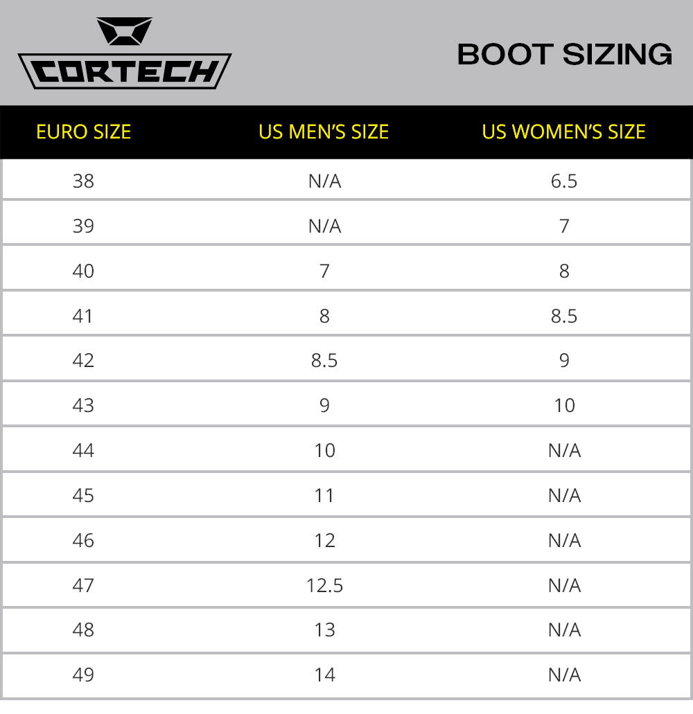 Cortech_boot_sizechart